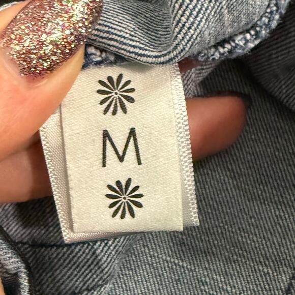 Show Me Your Mumu Blue Austin Pull On Flare Raw Fray Hem Jeans Agua Fria Size M - Picture 7 of 12